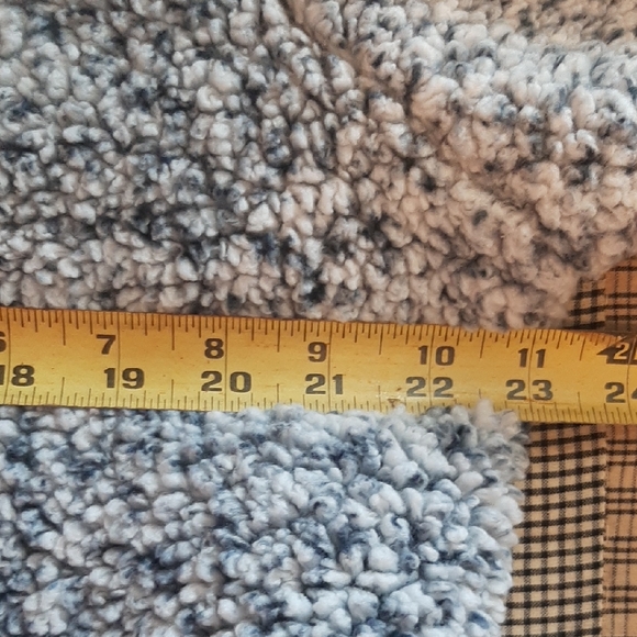 Time and Tru Blue And White Mingled Sherpa Shirt Women's Size XL - Picture 11 of 13